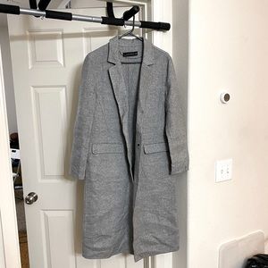 Zara Wool Blend Coat Grey